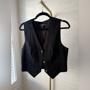 Almost Famous Black Tailored Vest Waistcoat Size XL